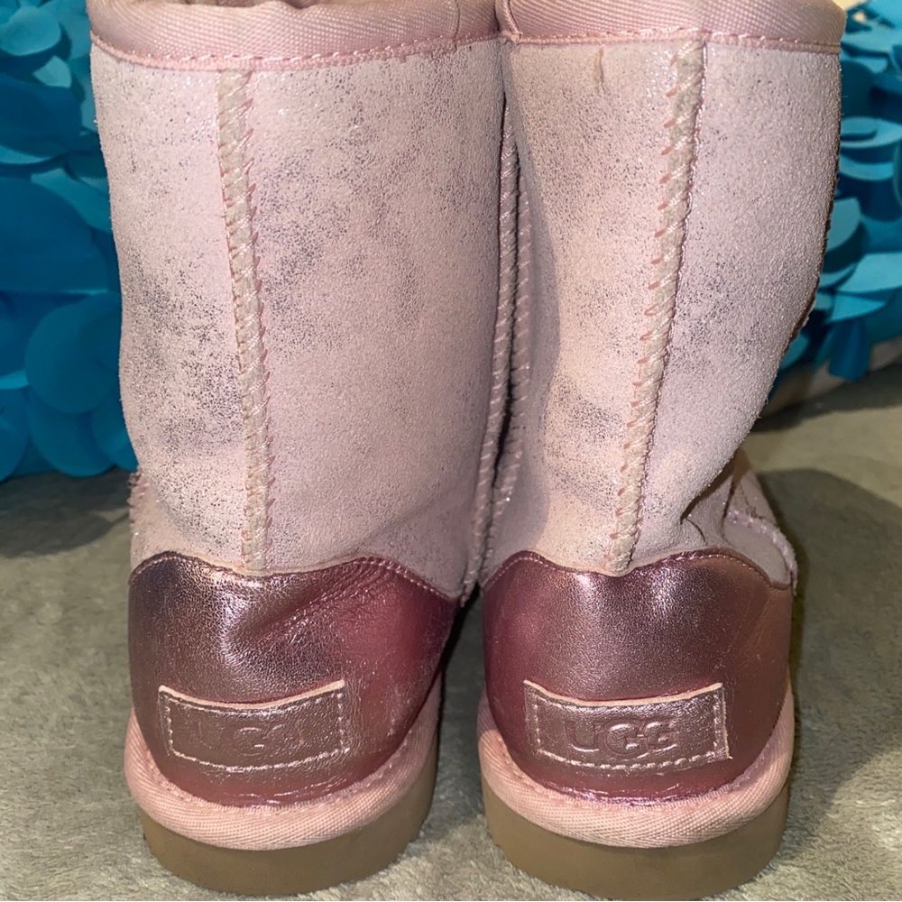 Pink glitter UGG boots size 4